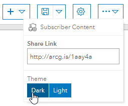 Dark theme button